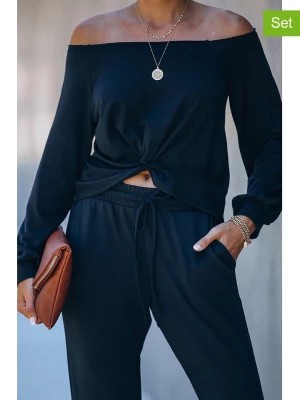 Zdjęcie produktu Milan Kiss 2-częściowy zestaw w kolorze czarnym: bluzka, spodnie rozmiar: L