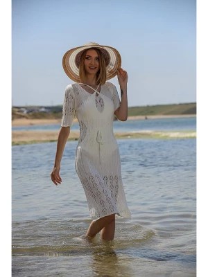 Zdjęcie produktu Milan Kiss Sukienka dzianinowa w kolorze białym rozmiar: S