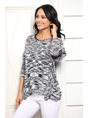 Zdjęcie produktu Milan Kiss Sweter w kolorze czarno-białym ze wzorem rozmiar: M