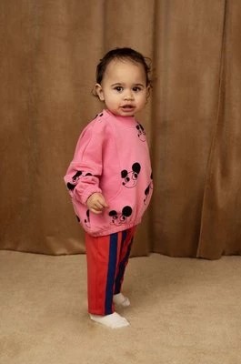 Zdjęcie produktu Mini Rodini bluza bawełniana dziecięca kolor różowy wzorzysta