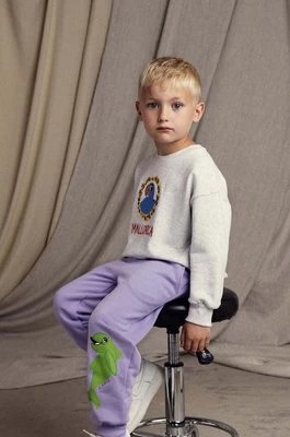 Zdjęcie produktu Mini Rodini bluza bawełniana dziecięca Parrot kolor szary z nadrukiem