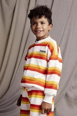 Zdjęcie produktu Mini Rodini bluza bawełniana dziecięca Stripe kolor pomarańczowy wzorzysta