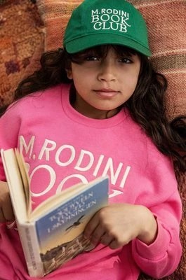 Zdjęcie produktu Mini Rodini czapka z daszkiem bawełniana dziecięca kolor zielony z aplikacją