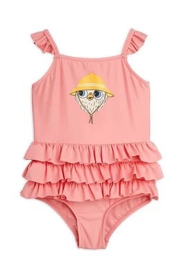 Zdjęcie produktu Mini Rodini jednoczęściowy strój kąpielowy dziecięcy Owl kolor różowy