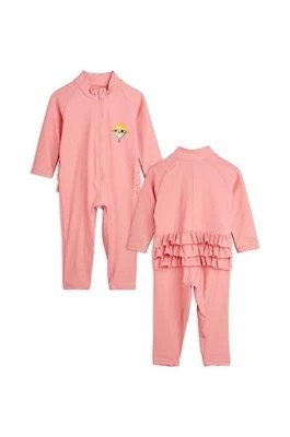 Zdjęcie produktu Mini Rodini kombinezon kąpielowy niemowlęcy Owl kolor różowy