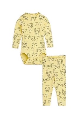 Zdjęcie produktu Mini Rodini komplet niemowlęcy Cathlethes kolor żółty