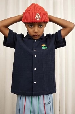Zdjęcie produktu Mini Rodini koszula bawełniana dziecięca kolor granatowy