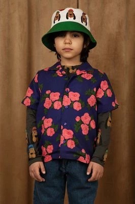 Zdjęcie produktu Mini Rodini koszula bawełniana dziecięca kolor niebieski