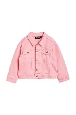 Zdjęcie produktu Mini Rodini kurtka jeansowa bawełniana kolor różowy