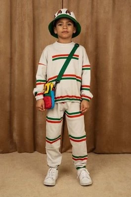 Zdjęcie produktu Mini Rodini spodnie dresowe bawełniane dziecięce kolor szary wzorzyste