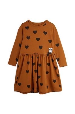 Zdjęcie produktu Mini Rodini sukienka dziecięca kolor brązowy mini rozkloszowana