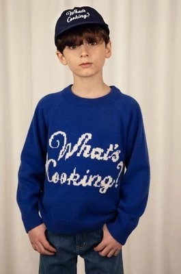 Zdjęcie produktu Mini Rodini sweter bawełniany dziecięcy kolor granatowy