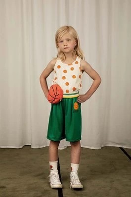 Zdjęcie produktu Mini Rodini szorty dziecięce Basket kolor zielony z nadrukiem