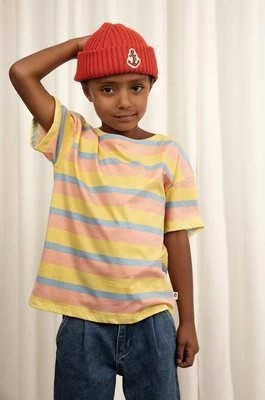 Zdjęcie produktu Mini Rodini t-shirt bawełniany dziecięcy kolor żółty wzorzysty