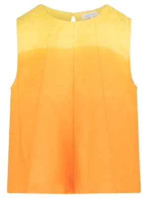 Zdjęcie produktu mint & mia Lniany top w kolorze pomarańczowo-żółtym rozmiar: 34