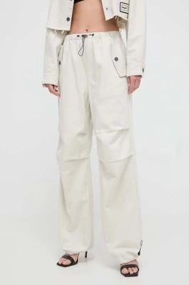 Zdjęcie produktu Miss Sixty spodnie damskie kolor beżowy szerokie high waist