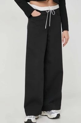 Zdjęcie produktu Miss Sixty spodnie damskie kolor czarny szerokie high waist