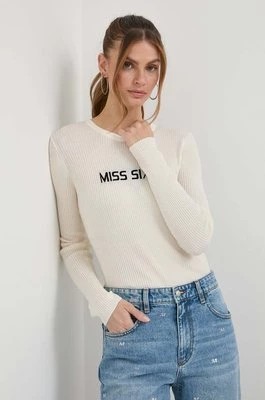 Zdjęcie produktu Miss Sixty sweter wełniany damski kolor beżowy lekki