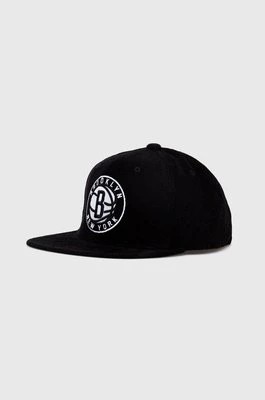 Zdjęcie produktu Mitchell&Ness czapka z daszkiem bawełniana BROOKLYN NETS kolor czarny z aplikacją