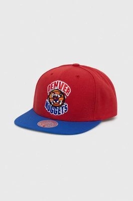 Zdjęcie produktu Mitchell&Ness czapka z daszkiem Denver Nuggets kolor czerwony wzorzysta