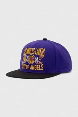 Zdjęcie produktu Mitchell&Ness czapka z daszkiem NBA LOS ANGELES LAKERS kolor fioletowy z aplikacją