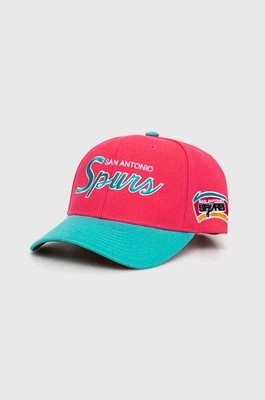 Zdjęcie produktu Mitchell&Ness czapka z daszkiem NBA SAN ANTONIO SPURS kolor różowy wzorzysta