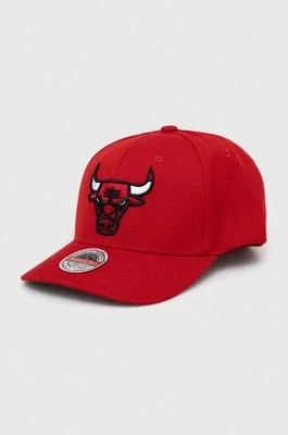 Zdjęcie produktu Mitchell&Ness czapka z daszkiem z domieszką wełny Chicago Bulls kolor czerwony z aplikacją