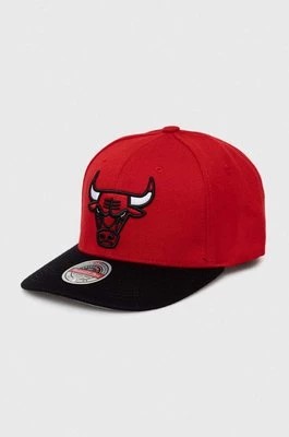 Zdjęcie produktu Mitchell&Ness czapka z daszkiem z domieszką wełny Chicago Bulls kolor czerwony z aplikacją