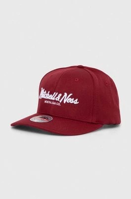 Zdjęcie produktu Mitchell&Ness czapka z daszkiem z domieszką wełny kolor bordowy z aplikacją