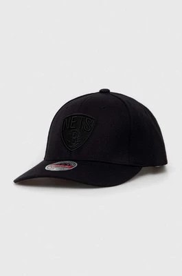 Zdjęcie produktu Mitchell&Ness czapka z daszkiem z domieszką wełny kolor czarny z aplikacją