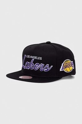 Zdjęcie produktu Mitchell&Ness czapka z daszkiem z domieszką wełny NBA LOS ANGELES LAKERS kolor czarny z aplikacją
