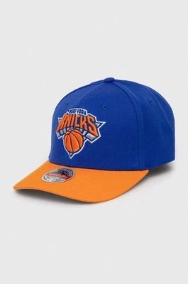 Zdjęcie produktu Mitchell&Ness czapka z daszkiem z domieszką wełny New York Knicks kolor niebieski z aplikacją