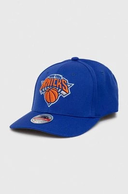 Zdjęcie produktu Mitchell&Ness czapka z daszkiem z domieszką wełny New York Knicks kolor niebieski z aplikacją