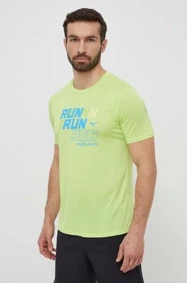 Zdjęcie produktu Mizuno t-shirt do biegania Core Run kolor zielony z nadrukiem J2GAB008