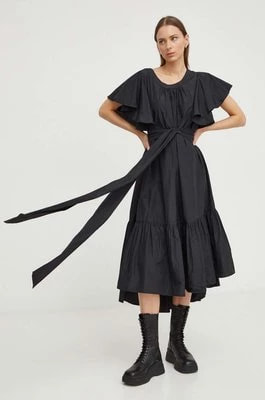 Zdjęcie produktu MMC STUDIO sukienka kolor czarny midi rozkloszowana