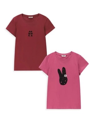 Zdjęcie produktu MOKIDA Koszulki (2 szt.) w kolorze czerwonym i różowym rozmiar: 158
