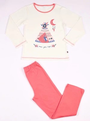 Zdjęcie produktu mon P´tit Dodo Piżama w kolorze kremowo-różowym rozmiar: 128
