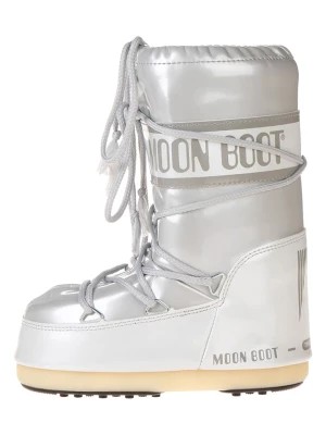 Zdjęcie produktu Moon Boot Kozaki zimowe "Icon Vinile Met" w kolorze srebrnym rozmiar: 27-30
