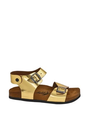Zdjęcie produktu Moosefield Skórzane sandały w kolorze złotym rozmiar: 43