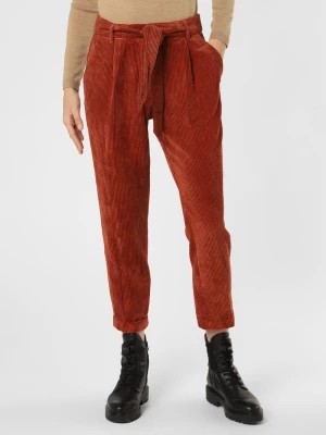 Zdjęcie produktu More & More Spodnie Kobiety Sztruks pomarańczowy|czerwony jednolity,