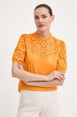 Zdjęcie produktu Morgan bluzka bawełniana DULIE damska kolor pomarańczowy gładka DULIE