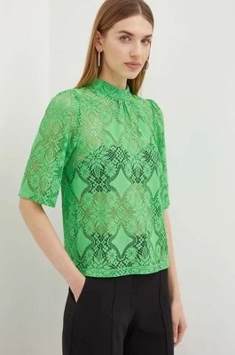 Zdjęcie produktu Morgan bluzka DVIVI damska kolor zielony wzorzysta DVIVI