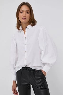 Zdjęcie produktu Morgan Koszula bawełniana damska kolor biały regular z kołnierzykiem klasycznym