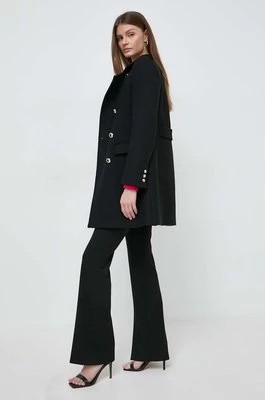 Zdjęcie produktu Morgan płaszcz wełniany kolor czarny przejściowy dwurzędowy