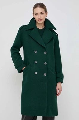 Zdjęcie produktu Morgan płaszcz z domieszką wełny kolor zielony przejściowy oversize