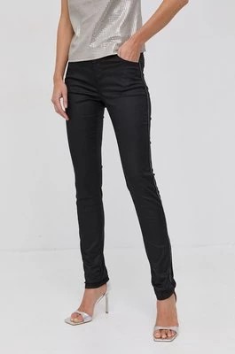 Zdjęcie produktu Morgan Spodnie damskie kolor czarny dopasowane medium waist