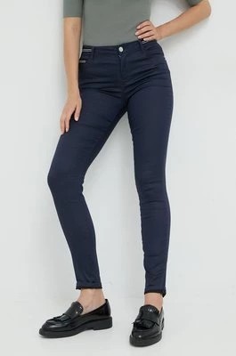 Zdjęcie produktu Morgan spodnie damskie kolor granatowy dopasowane high waist