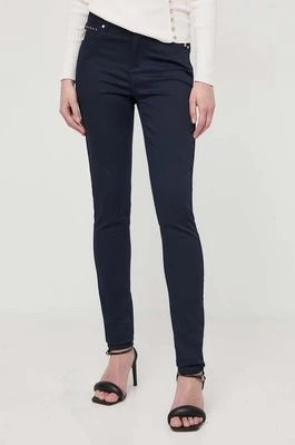 Zdjęcie produktu Morgan spodnie damskie kolor granatowy dopasowane medium waist