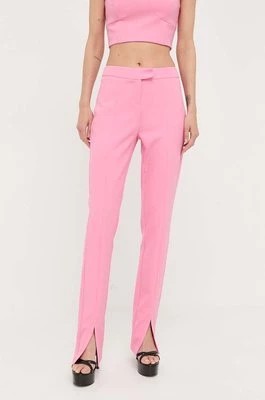 Zdjęcie produktu Morgan spodnie damskie kolor różowy proste medium waist