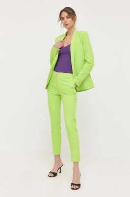 Zdjęcie produktu Morgan spodnie damskie kolor zielony fason cygaretki medium waist